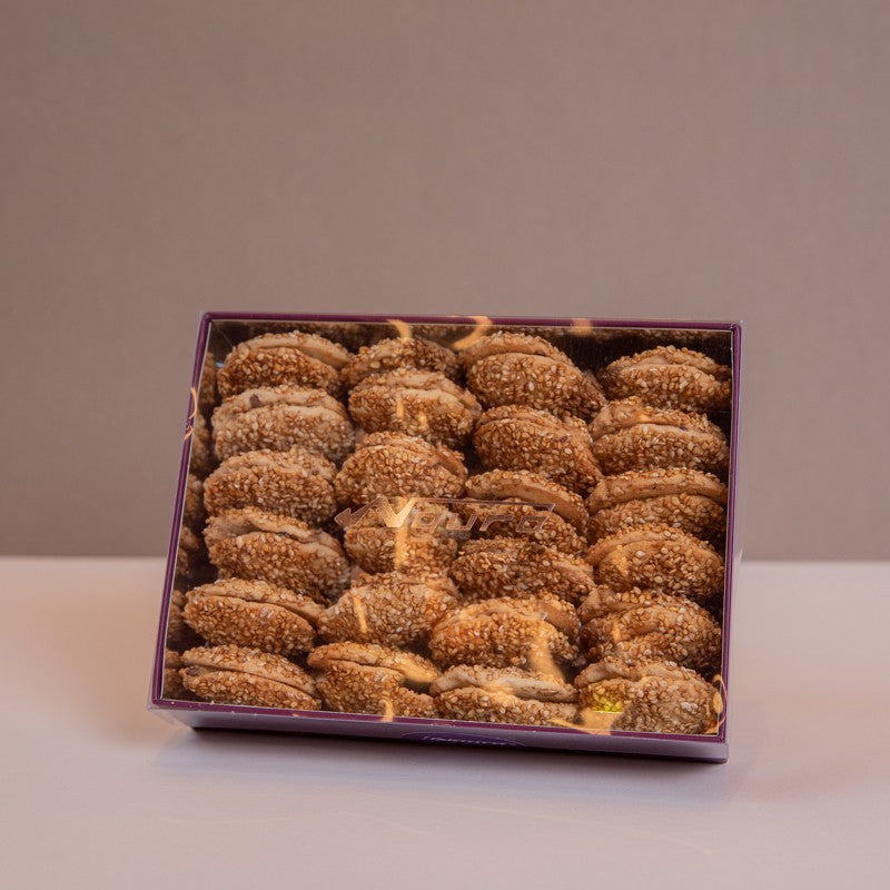 Barazek Noura 300g, vue de près des biscuits libanais croustillants au sésame
