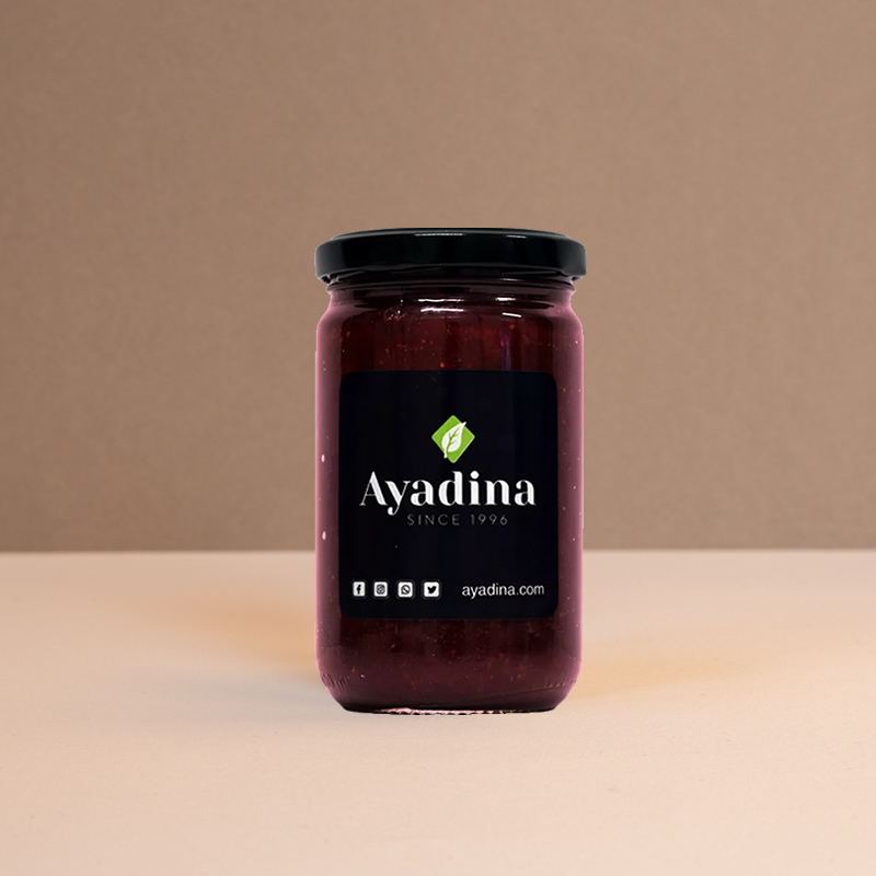 Confiture de fraise Ayadina 340g, artisanale libanaise fondante aux fruits mûrs