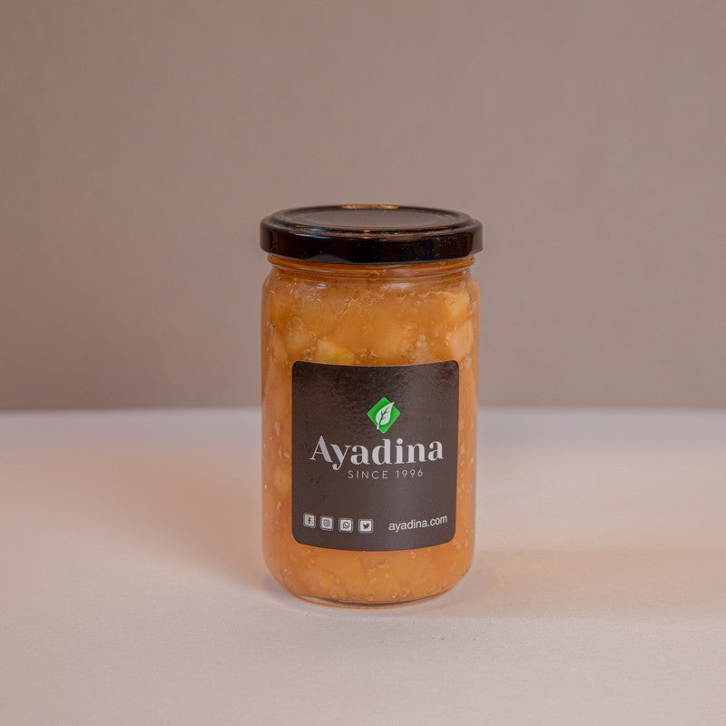 Confiture de pomme allégée Ayadina 340g, artisanale libanaise pour petit-déjeuner sain