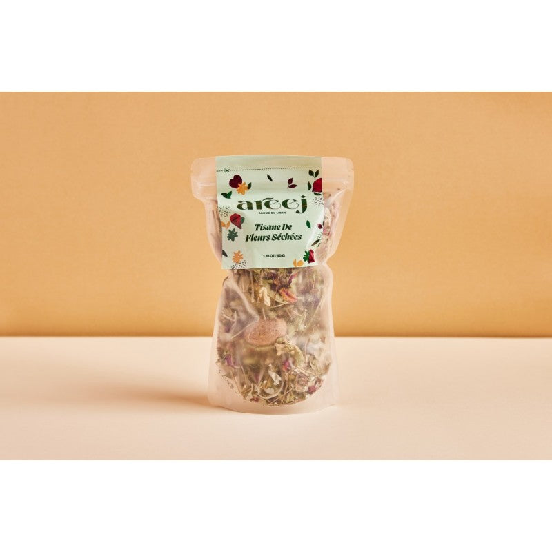 Tisane Zhourat Areej 50g, infusion de fleurs libanaises traditionnelles, thé oriental