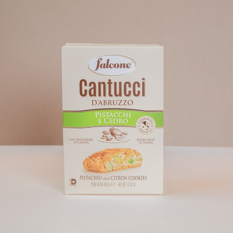 Biscuits cantucci italiens Falcone 180g à la pistache et au citron, épicerie fine Noura