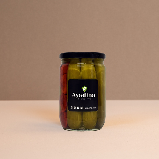 Concombres au piment libanais Ayadina 340g, marinés et relevés pour mezzé oriental