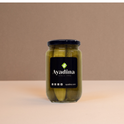 Concombres marinés Ayadina, gros plan texture croquante et saumure