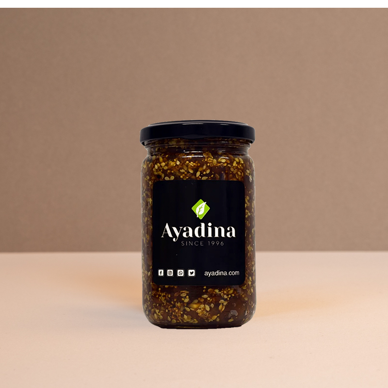 Confiture figue et noix allégée Ayadina 340g, artisanale libanaise sans sucre ajouté