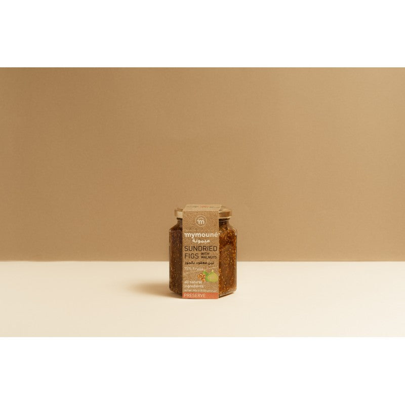 Confiture figue et noix Mymoune 354g, mariage artisanal libanais figues et noix croquantes