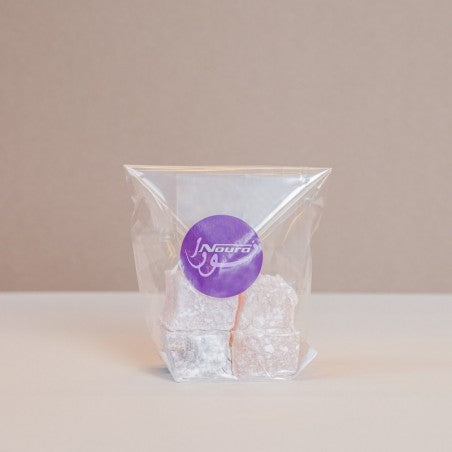 Loukoum à la rose Noura 100g, sachet individuel confiserie libanaise artisanale