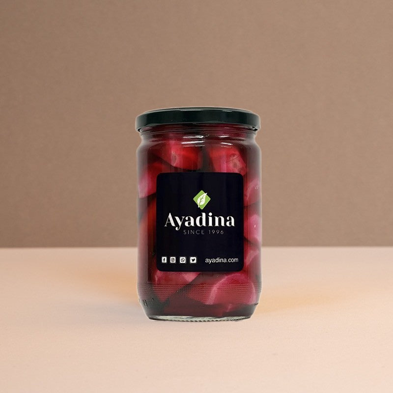 Navets marinés Ayadina 340g, légumes marinés croquants pour mezzé libanais traditionnel